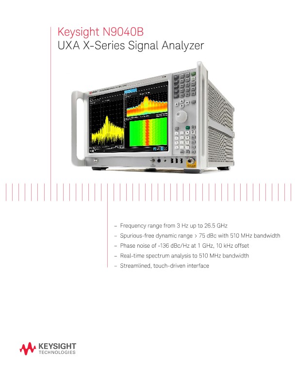 N9040B UXA X Series Signal Analyzer PDF Asset Page Keysight